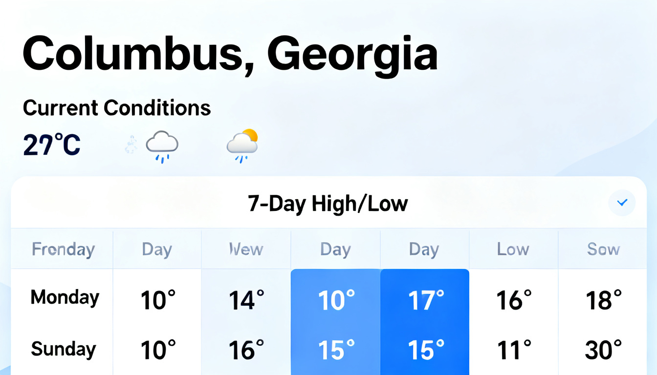 Columbus Weather: Your Local Guide to Georgia’s Forecast